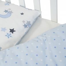 Змінна постіль 3 ел Twins Comfort Soft (фланель) 3010-TS-04, Stars blue, білий/блакитний
